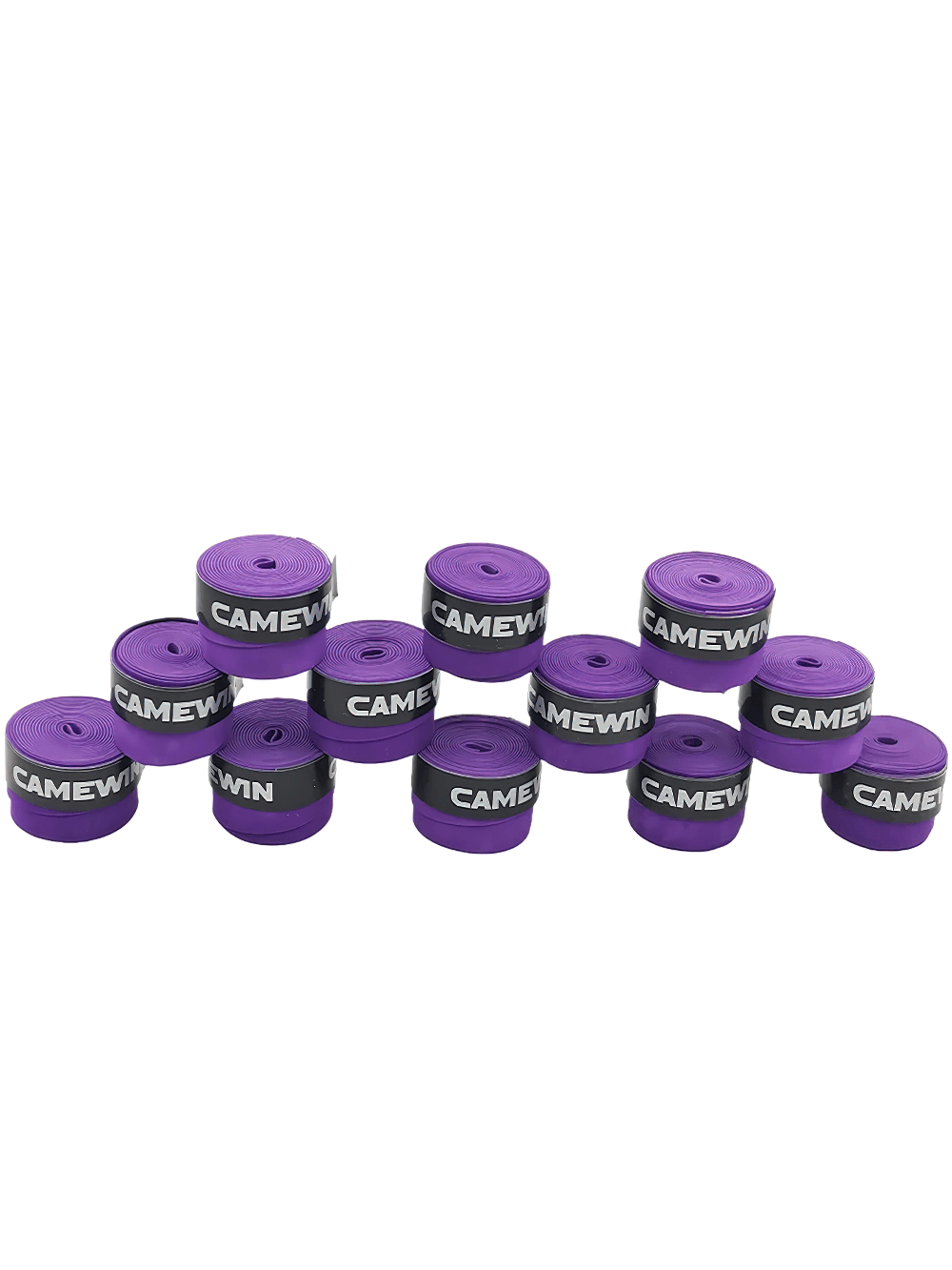 12Pcs Sticky Tennis and Badminton Racket Overgrips - SF3445 in vibrant purple with logo displayed
